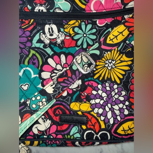 Vera Bradley Mickey’s Magical Blooms Triple Zip Hipster Crossbody Bag - Picture 7 of 7
